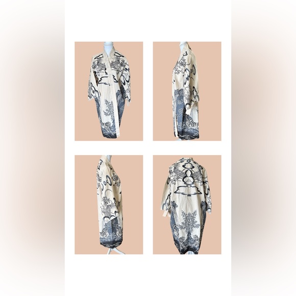 Vintage 1980s Kimono Made In Japan - Picture 2 of 5